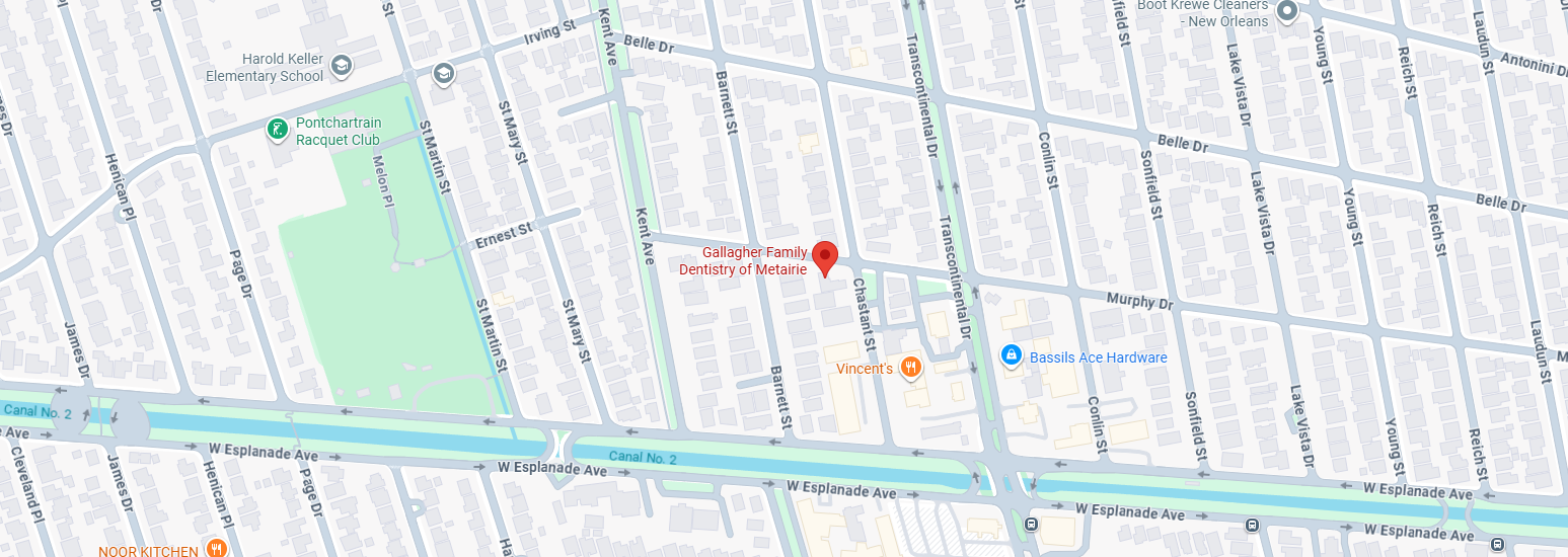 Map of Gallagher Family Dentistry in Metairie